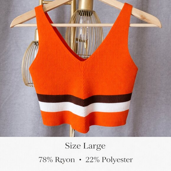 Almost Famous Tops - Almost Famous Ribbed Crop Tank Top – Size Large